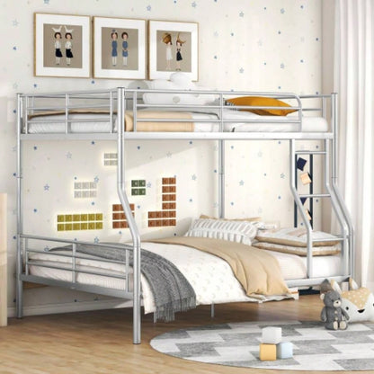 Full XL Over Metal Bunk Bed, Black