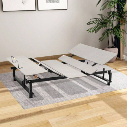 Ergonomic Adjustable Bed Base Size, and Foot Incline, Wireless Remote Control with Quiet Motor