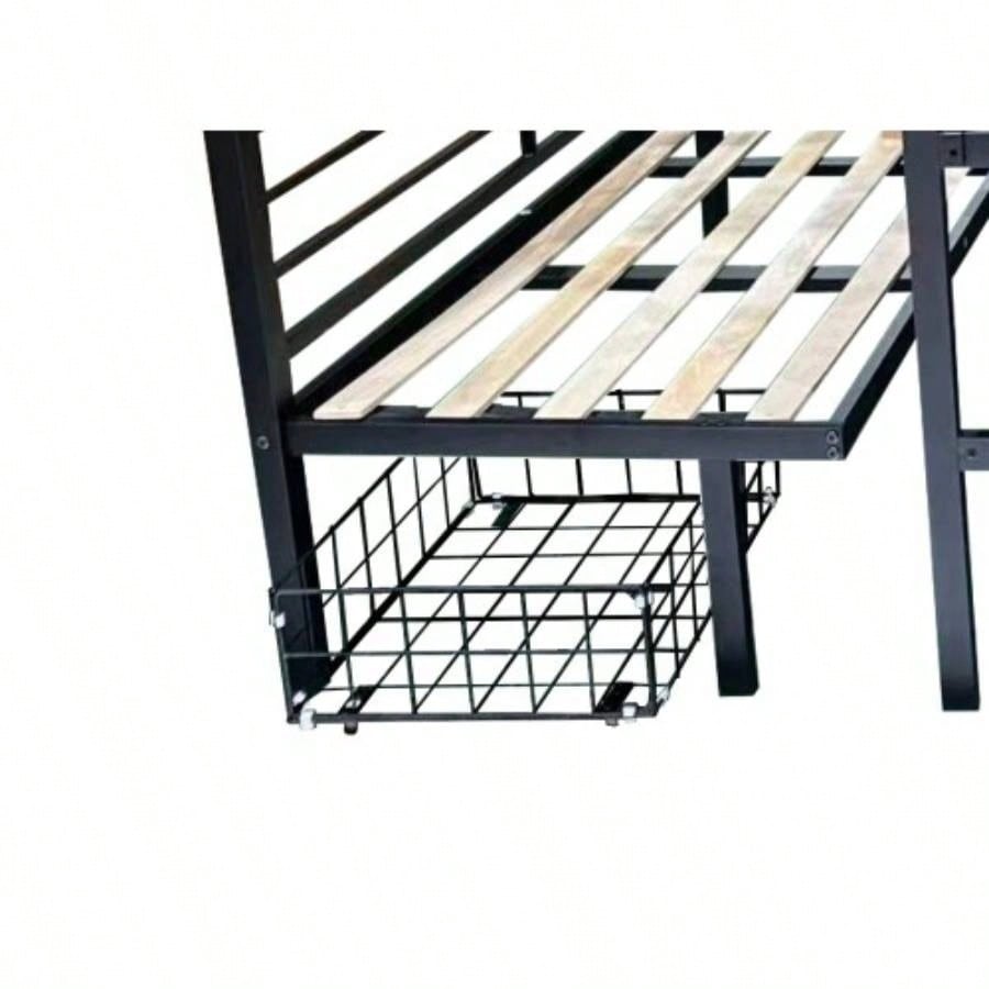 Full Size Loft Bed with Table Set Transformable to Full over Full Bunk
