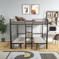 Full Size Loft Bed with Table Set Transformable to Full over Full Bunk