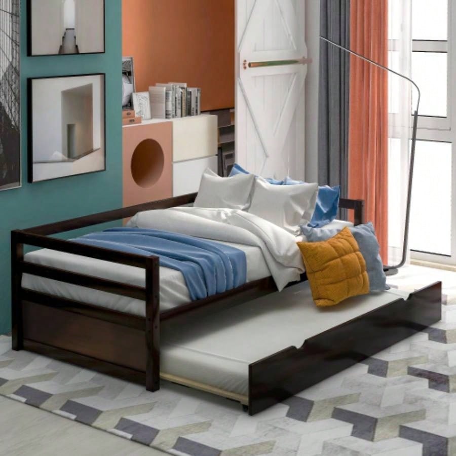 Daybed with Trundle Frame Set, Twin Size, White