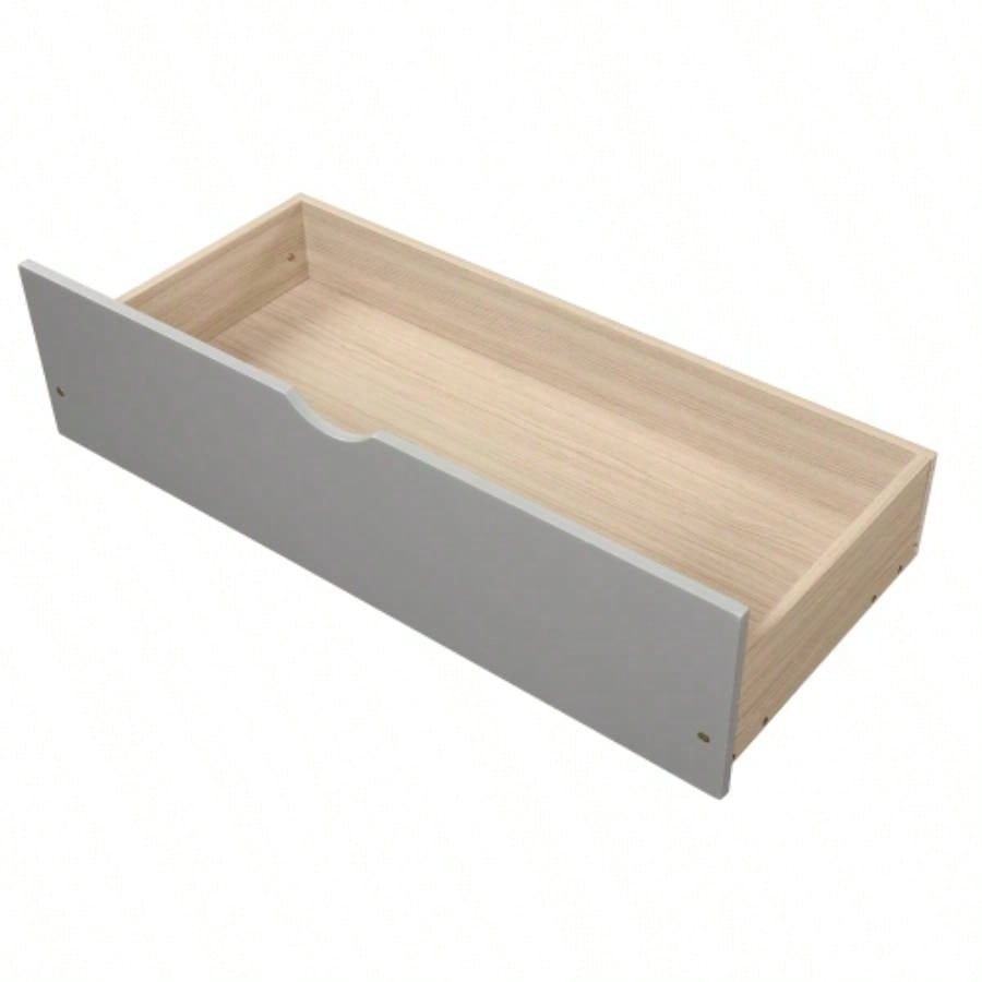 Platform Storage Bed, 2 drawers with wheels, Twin Size Frame, Gray New SKU: WF283062AAE