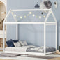 Twin Size Wooden House Bed, Gray