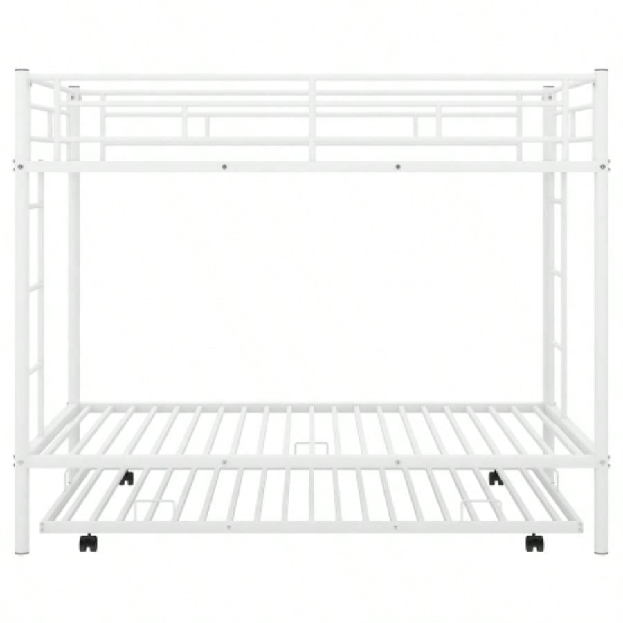 Twin over Twin Bunk Bed with Trundle, WhiteOLD SKU: MF192387AAK