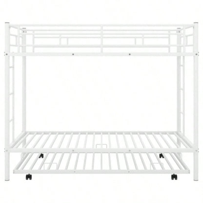 Twin over Twin Bunk Bed with Trundle, WhiteOLD SKU: MF192387AAK