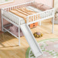 Twin Size Low Loft Bed with Ladder and Slide, GrayOLD SKU: WF196418AAE