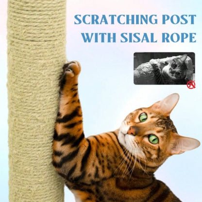 71 inch flower tree with large condo removable flower cushion and hammock blue