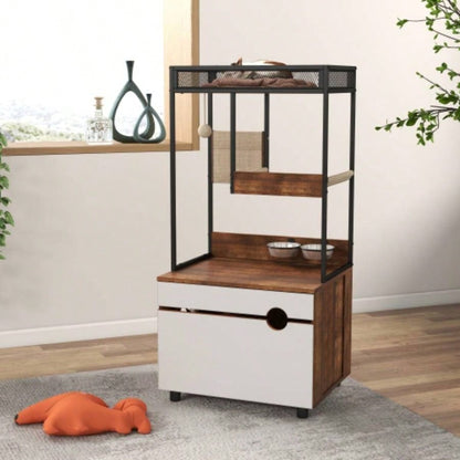 Litter Box Enclosures with Tree Tower, Furniture, Cabinet