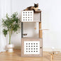 Tree with Litter Box Enclosure, All - in - one Tower Indoor Cats with Large Hammock, Bed, Food Station, Scratching Posts, Modern Style Pet Furniture, Gray+white