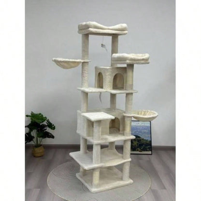 68 Inches Multi - Level Large and Tall Tree beige