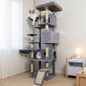 84 in dark gray tree tower with large condo sisal scratching post big hammock and top platform