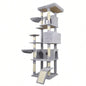 84 in dark gray tree tower with large condo sisal scratching post big hammock and top platform