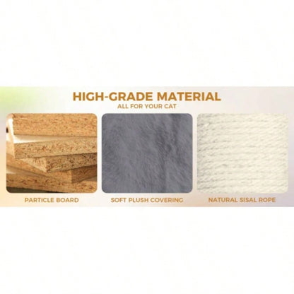 84 in dark gray tree tower with large condo sisal scratching post big hammock and top platform