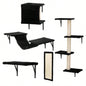 Wall Shelves, Wall - Mounted Climber Set of 5, Floating Perches, Furniture