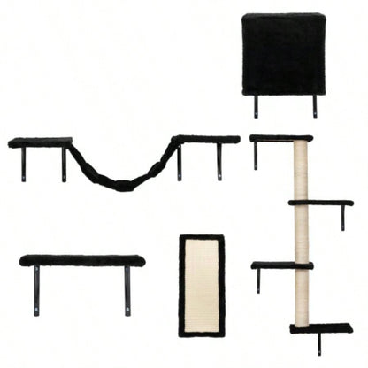 Wall Shelves, Wall - Mounted Climber Set of 5, Floating Perches, Furniture