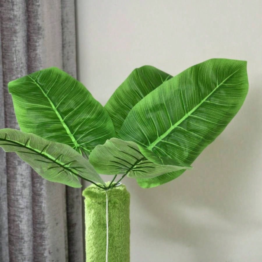 PawHut 56 Tree Indoor Cats with Hammock, Tower with Scratching Post, Platforms, Ball and Anti - tipping Device, Indoor Cats, Green