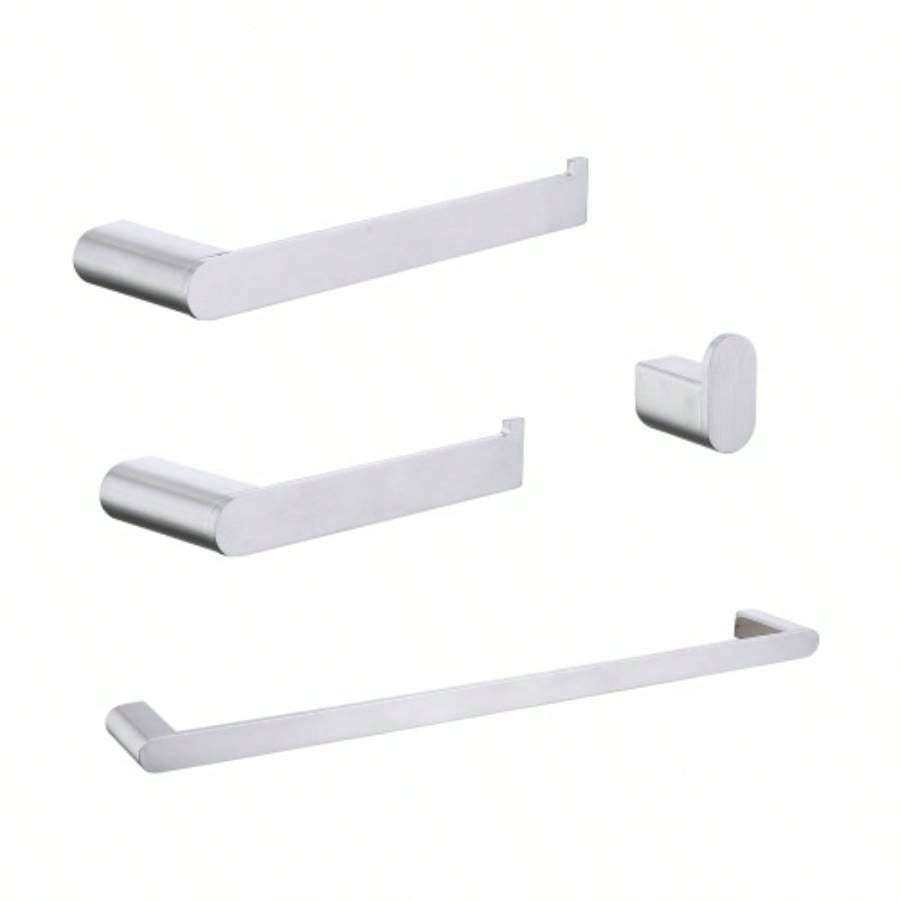 Brushed Gold 4 - Pieces Bathroom Hardware Set Towel Bar Set Include Single Towel Bar Towel Holder Toilet Paper Holder