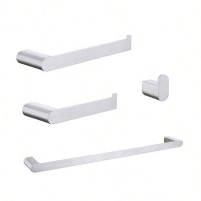 Brushed Gold 4 - Pieces Bathroom Hardware Set Towel Bar Set Include Single Towel Bar Towel Holder Toilet Paper Holder