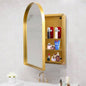 20x34 Inch Oval Recessed Medicine Cabinet, Metal Framed Bathroom Wall Cabinet with Mirror and Adjustable Shelves, Wall Mirror with Storage Bathroom, White