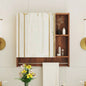 Bathroom Mirror Cabinet Wall Mounted, Medicine Cabinet, Over Toilet Storage Cabinet with Shelves and Towel Rack