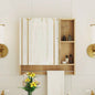 Bathroom Mirror Cabinet Wall Mounted, Medicine Cabinet, Over Toilet Storage Cabinet with Shelves and Towel Rack