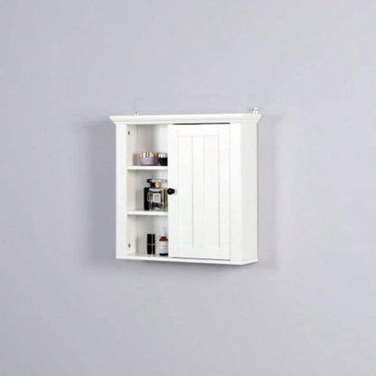 Modern Over Toilet Space Saver Organization Wood Storage Cabinet Home, Bathroom - White