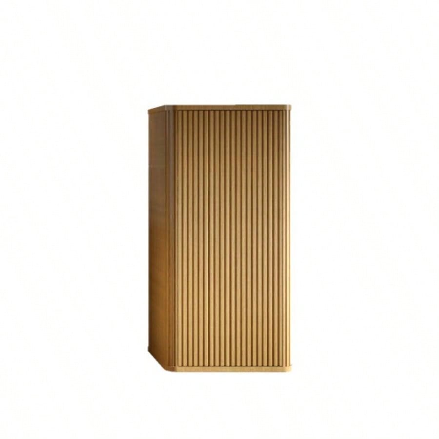 CC0414S305 Striped Walnut Bathroom Floating Side Cabinet, Wall - mounted Storage Cabinet Small Spaces, Pre - assembled