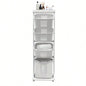 4 - Tier Laundry Hamper Sorter, Laundry Storage Organizer with Wheels Removable Rolling Laundry Baskets, Bathroom Cart Dirty Clothes, White