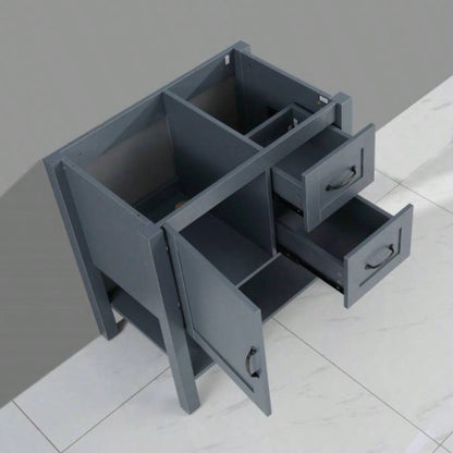 30in Gray Bathroom Vanity/ Mirror and Top Only