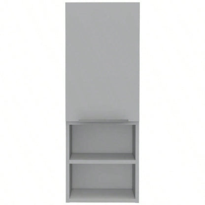 Mila Bathroom Cabinet, Two Internal Shelves, Two External Shelves, Single Door - White