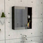 Whirlwind 1 - Shelf Rectangle Medicine Cabinet with Mirror Black Wengue
