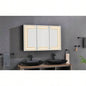 48X30 LED Mirror Medicine Cabinet with Lights, Dimmer, Defogger, Clock, Temp Display and USB