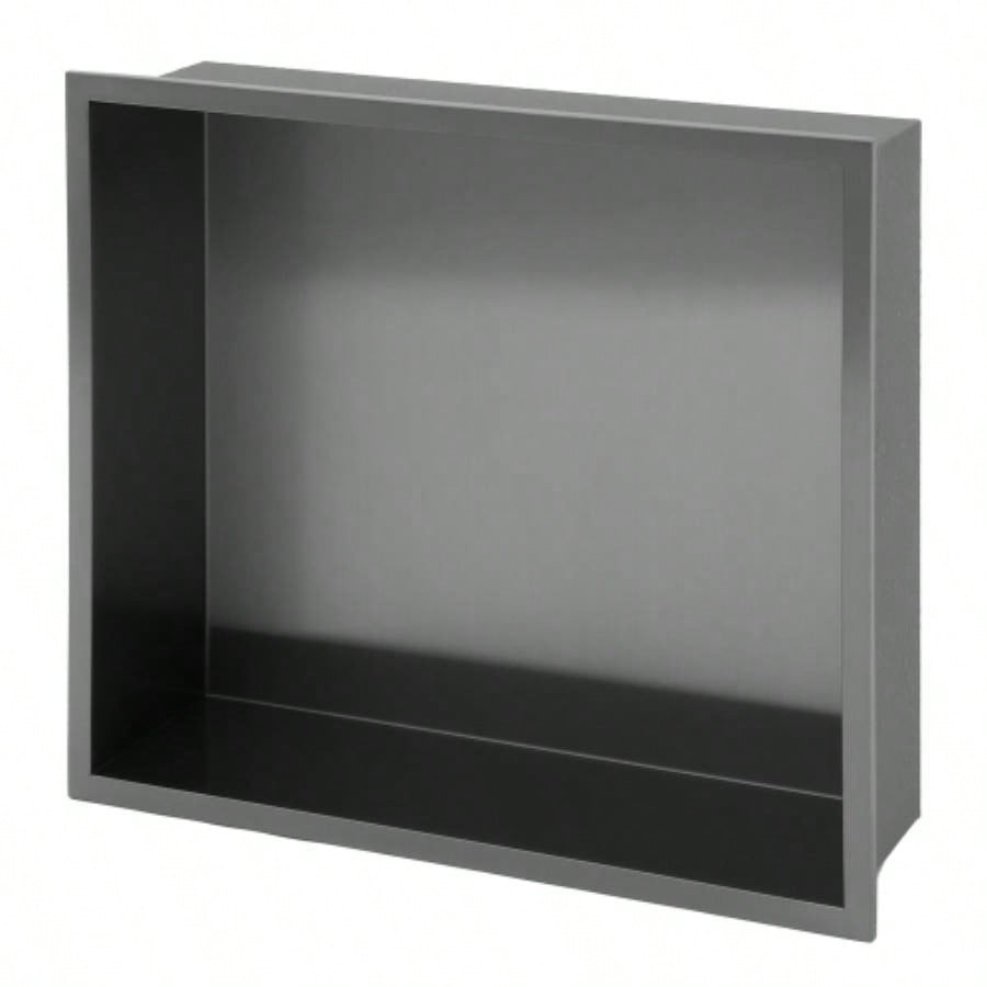 17x 15 Stainless Steel Shower Niche, Gunmetal Black