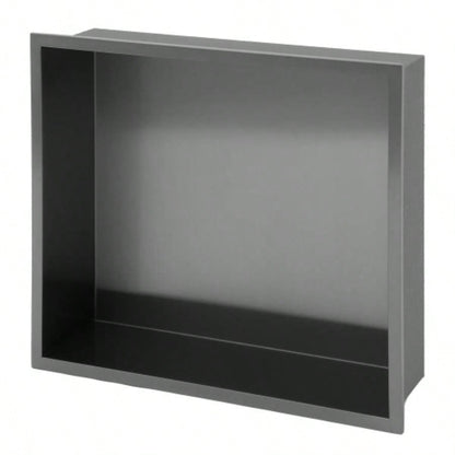 17x 15 Stainless Steel Shower Niche, Gunmetal Black