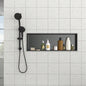 17x 15 Stainless Steel Shower Niche, Gunmetal Black