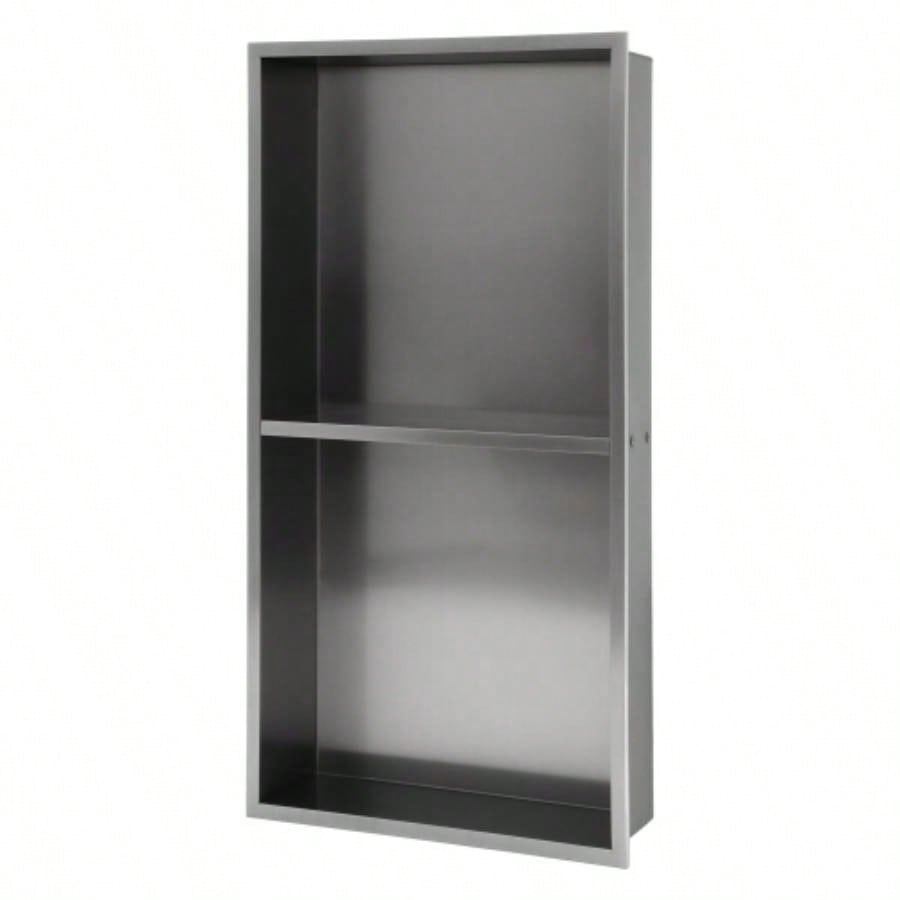 17x 15 Stainless Steel Shower Niche, Gunmetal Black