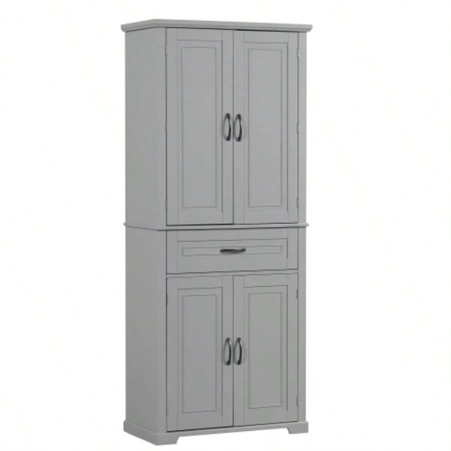 Bathroom Storage Cabinet with Doors and Drawer, Multiple Storage Space, Adjustable Shelf,