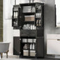 Bathroom Storage Cabinet with Doors and Drawer, Multiple Storage Space, Adjustable Shelf,
