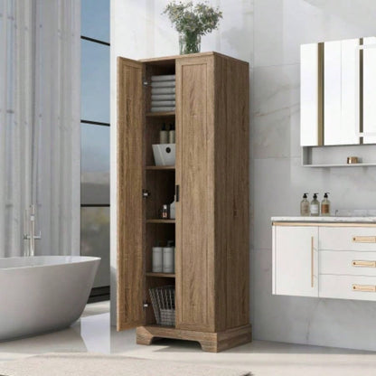 Storage Cabinet with Two Doors Bathroom, Office, Adjustable Shelf, MDF Board, White Old Sku: WF302824AAK