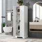 Storage Cabinet with Two Doors Bathroom, Office, Adjustable Shelf, MDF Board, Black