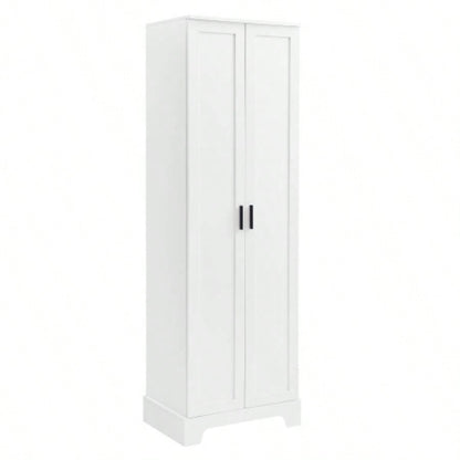 Storage Cabinet with Two Doors Bathroom, Office, Adjustable Shelf, MDF Board, White Old Sku: WF302824AAK