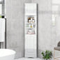Multi - Functional Corner Cabinet Tall Bathroom Storage Cabinet with Two Doors and Adjustable Shelves, Open Shelf, WhiteOld Sku: WF294602AAK