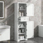 Tall Bathroom Storage Cabinet, Freestanding Storage Cabinet with Drawer and Adjustable Shelf, MDF Board with Painted, Old Sku: WF312727AAE