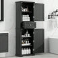 Tall Bathroom Storage Cabinet, Freestanding Storage Cabinet with Drawer and Adjustable Shelf, MDF Board with Painted, Old Sku: WF312727AAE