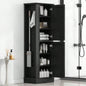 Tall Bathroom Storage Cabinet, Freestanding Storage Cabinet with Hook and Adjustable Shelf, MDF Board, White Old Sku: WF326356AAK