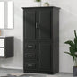 Tall and Wide Storage Cabinet with Doors Bathroom/Office, Three Drawers,