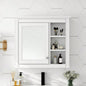 30x 28 Medicine Cabinet, Wall Mounted Bathroom Storage Cabinet, Modern Bathroom Wall Cabinet with Mirror, Medicine Cabinet, Mirror Cabinet with 3 Open Shelves Not Include Bathroom Vanity