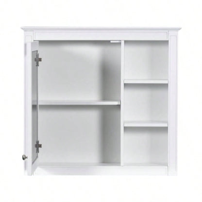 30x 28 Medicine Cabinet, Wall Mounted Bathroom Storage Cabinet, Modern Bathroom Wall Cabinet with Mirror, Medicine Cabinet, Mirror Cabinet with 3 Open Shelves Not Include Bathroom Vanity