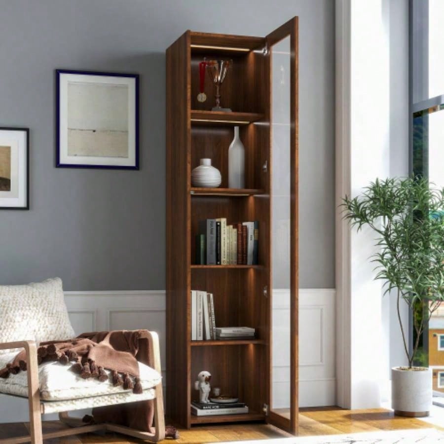 Bathroom Wall Cabinet with Adjustable Shelf, Towel Bar, 5 Hooks, Over Toilet Storage Cabinet Bathroom, Kitchen, White