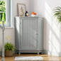White Bathroom Cabinet Corner Storage Cabinet with Adjustable Shelf Modern Style MDF Board Old SKU: WF291477AAK